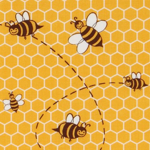cute yellow Michael Miller fabric Honey Bee 1