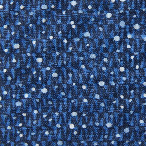 Tissu bleu fonc avec des mini-pois Tissu