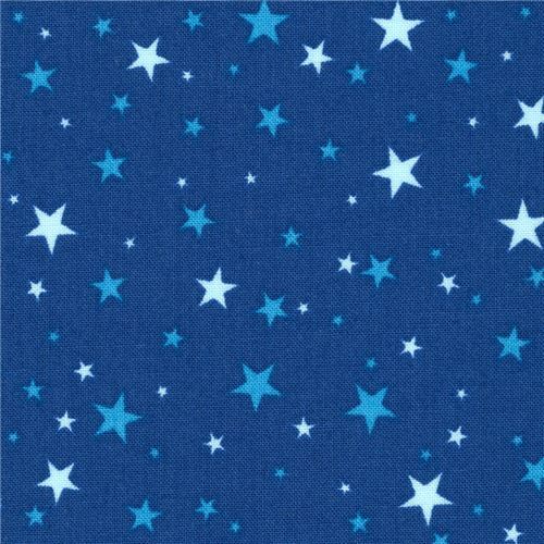 tessuto blu scuro stelline celesti Sevenberry Petite Classiques Tessuto