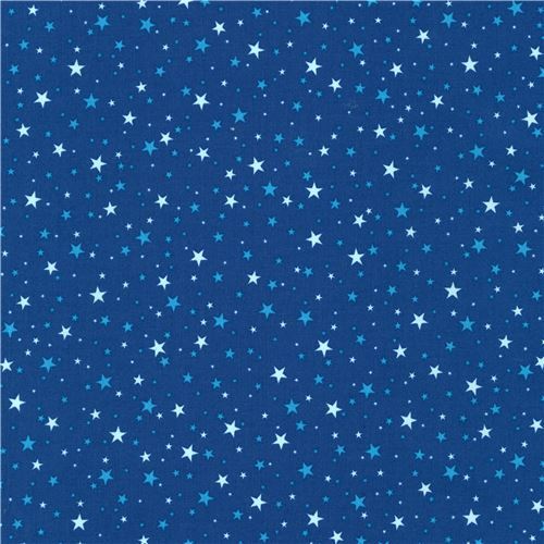 dark blue Robert Kaufman small blue star fabric Sevenberry Petite ...