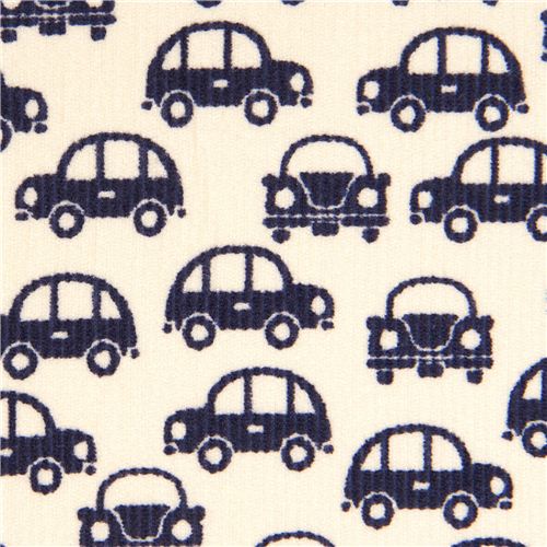 dark blue cars fabric for boys par Kokka Japan 1