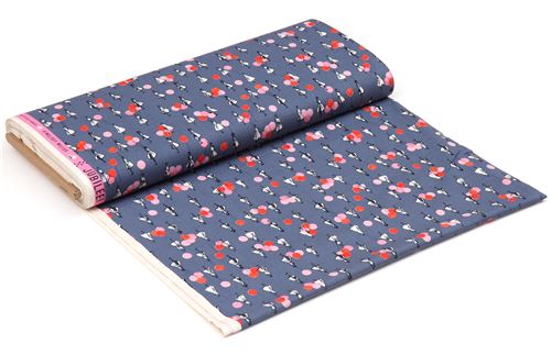 Remnant 35 cm - dark blue fabric with people balloon fabric by Cotton and Steel 3