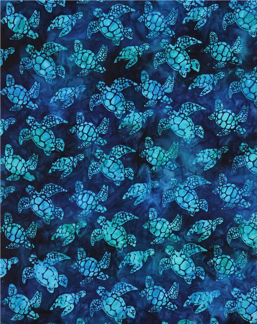 Resto de (20 x 112 cm) - Tela azul verde oscuro estilo batik despintado de Robert Kaufman Totally Tr 2