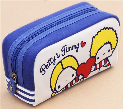 Dunkelblaue hellcremefarbene Patty und Jimmy Kinder Federtasche aus Japan 3