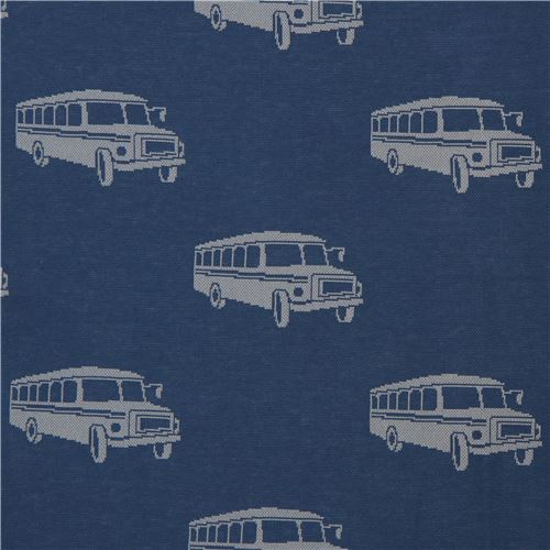 tessuto blu scuro autobus grigi Jacquard echino Tessuto