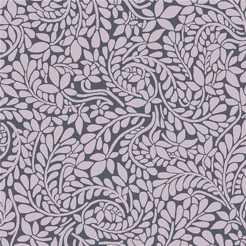 Tela gris oscuro con estampado de enredadera rosa malva de Liberty Fabrics Tela