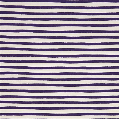 Rayures Ondulées Peintes En Violet Foncé Tissu