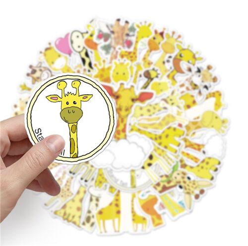 gestanzte Tier-Sticker-Packung 50 einzigartige Giraffen-Designs ses Savannentier 2