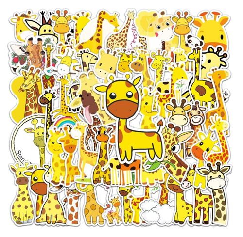 gestanzte Tier-Sticker-Packung 50 einzigartige Giraffen-Designs ses Savannentier 5