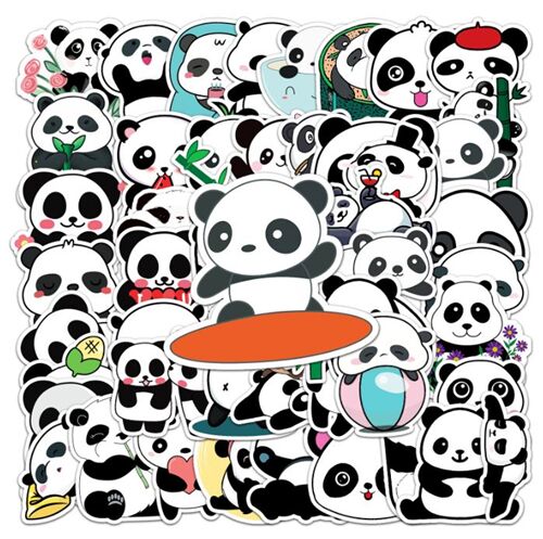 Paquete adhesivos troquelados sueltos oso panda kawaii 50 dise�os diferentes 5