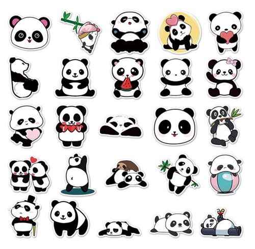 Paquete adhesivos troquelados sueltos oso panda kawaii 50 dise�os diferentes 6