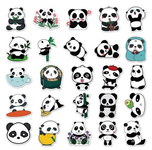 Paquete adhesivos troquelados sueltos oso panda kawaii 50 dise�os diferentes 7