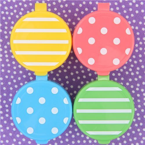 Mini r�cipients � sauce pour bo�te � bento, � pois et ray�s 6