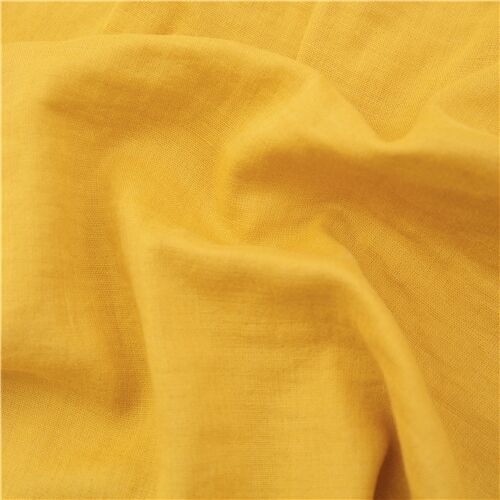 Japanese Mustard Solid Double Gauze Fabric