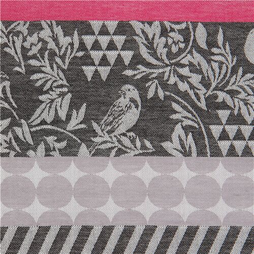 tessuto echino Jacquard figure strisce grigie Tessuto