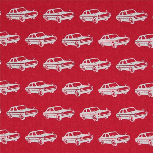 echino canvas designer fabric cars pink from Japan 2