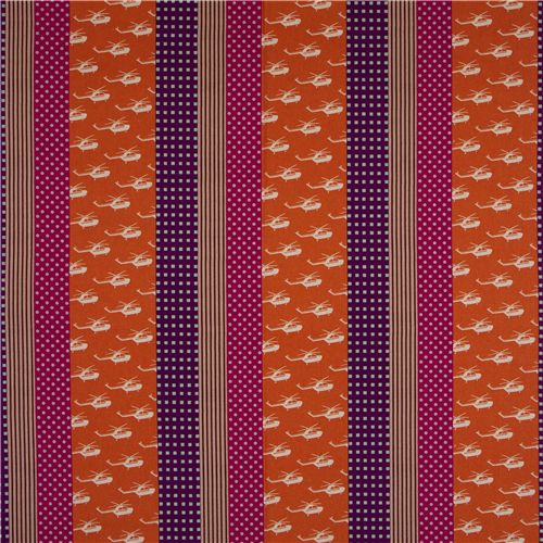 echino canvas designer fabric helicopter orange Japan 2