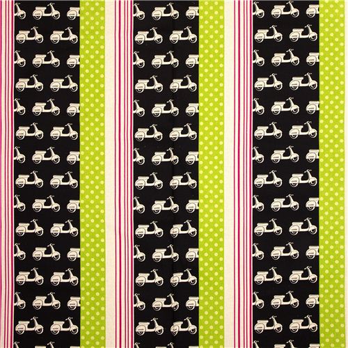 echino canvas designer fabric scooter Vespa black 2