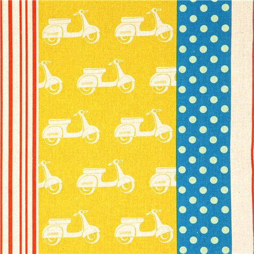 echino canvas designer fabric scooter Vespa gelb 1