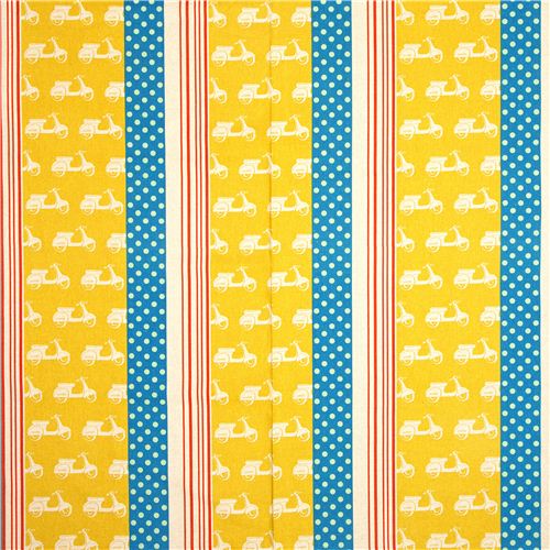 echino canvas designer fabric scooter Vespa gelb 2