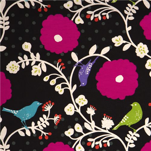 echino canvas fabric black Japan Etsuko Furuya 1
