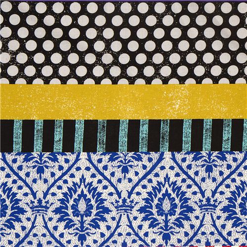echino canvas fabric off-white zebras & stripes Japan 2