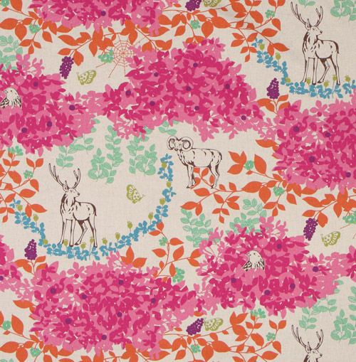 echino laminate fabric woodland stag rosa de Japón2
