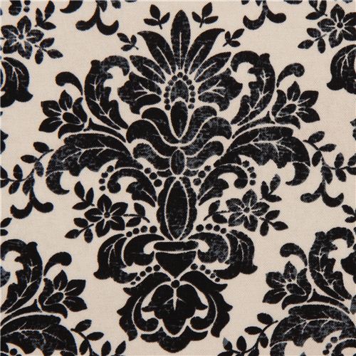 ecru damask ornament fabric by Timeless Treasures Fabric