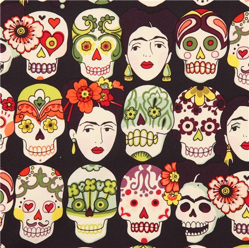 Gotas De Amor Frida Sugar Skulls Fabric