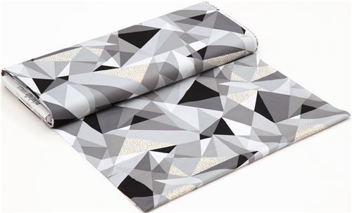 Remnant (29 x 112 cm) - embellished triangle fabric by Michael Miller in grey 3