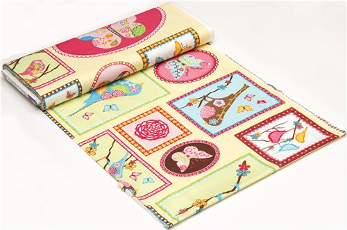 fabric bird butterfly heart rectangular Robert Kaufman 3