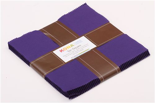 Lote telas Ten-Square cuadrado violeta de Robert Kaufman