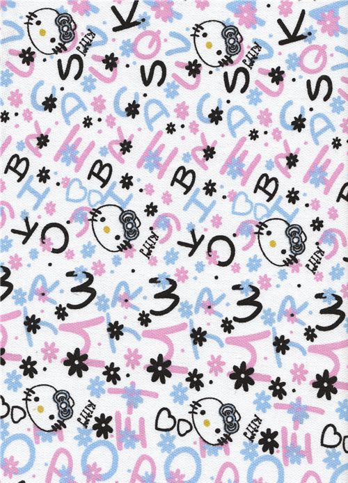 Stoff kawaii Hello Kitty Stoff kawaii fabric cute Hello Kitty