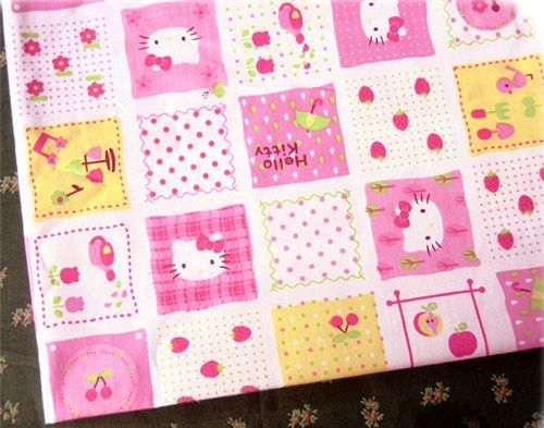 kawaii hello kitty fabric kawaii cute hello kitty japanese fabric Sanrio Stoff Japan