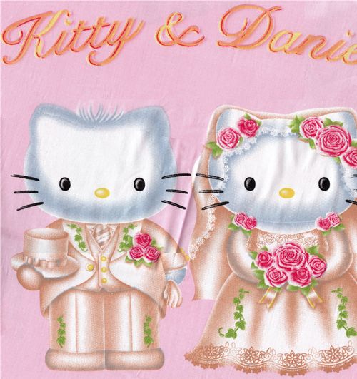 Stoff kawaii Hello Kitty Wedding Stoff kawaii fabric cute Hello Kitty Hochzeit wedding