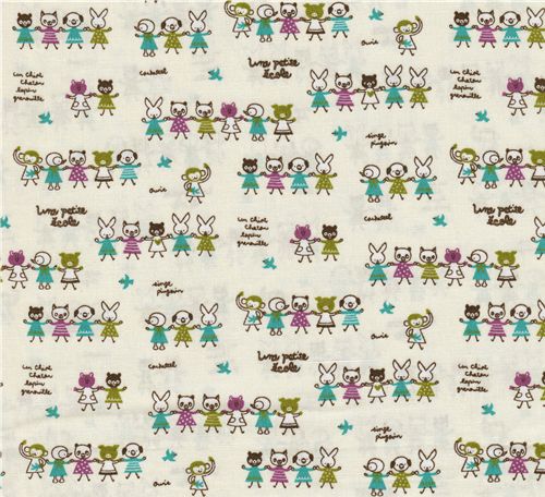 kawaii animal kids fabric kawaii cute animal kids fabric children Tierkinder Stoff Tiere panda