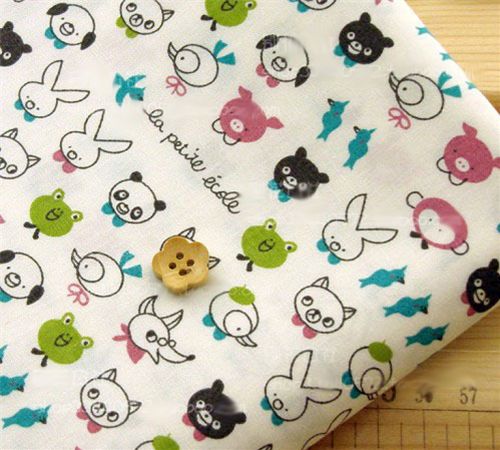 kawaii cute animal kids fabric children Tierkinder Stoff Tiere panda