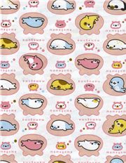 San-X Mamegoma fabric with baby seals 0.5m