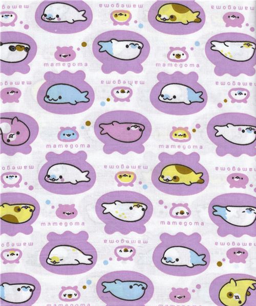 Stoff kawaii San-X Mamegoma Stoff kawaii fabric cute San-X Mamegoma baby seals Robben