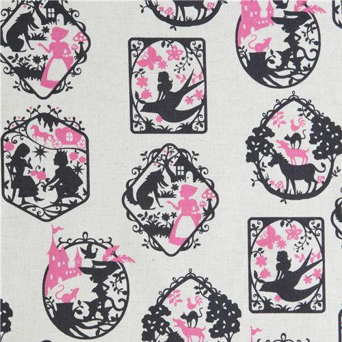 fairy tale canvas Kokka fabric from Japan 1