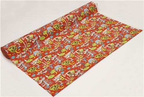 fairy tale oxford fabric Bremen Town Musicians by Kokka 3