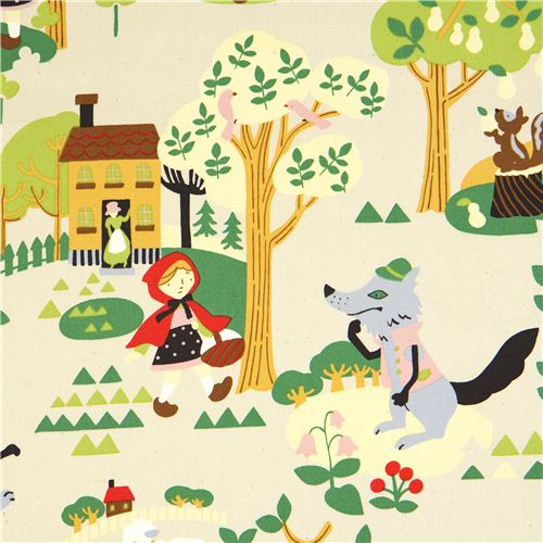 fairy tale oxford fabric Little Red Riding Hood Kokka 1