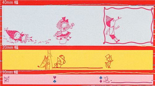fairy tale perforated Washi Tape deco tape set 3pcs Shinzi Katoh 2