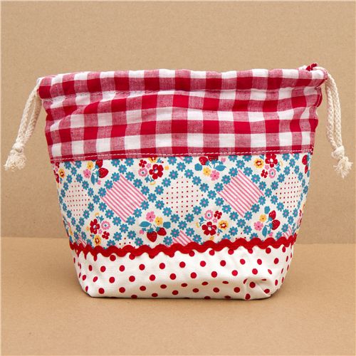 flower fabric thermo lunch bag for bento boxes 2