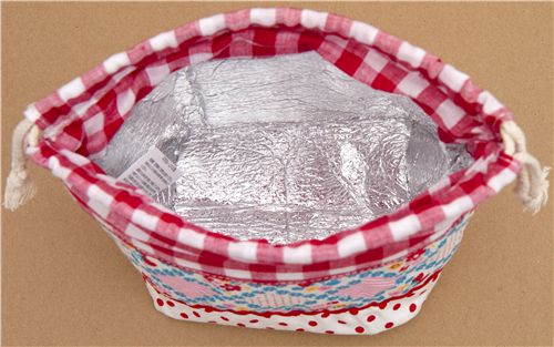 flower fabric thermo lunch bag for bento boxes 3