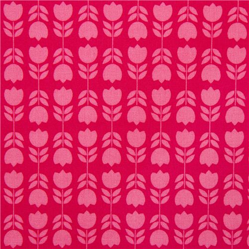 fuchsia mini tulips fabric by Michael Miller from the USA 2