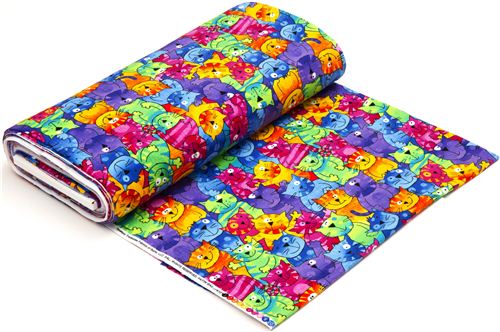 funny colourful cats flannel fabric Timeless Treasures USA 3
