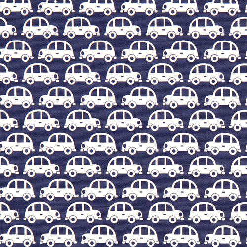 funny white cars fabric for boys Kokka Japan 2
