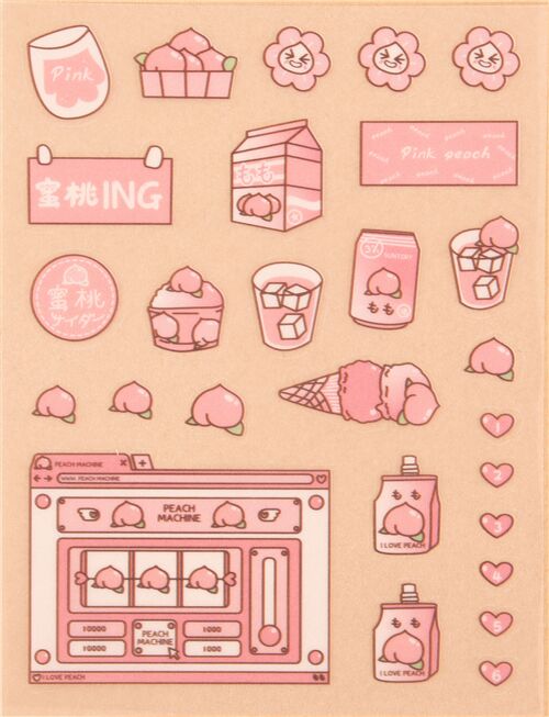 games stickers word pink kawaii slot machines peaches pink glitter 3