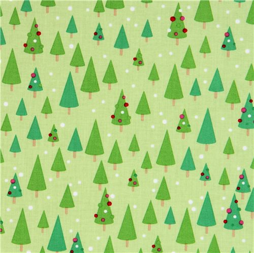 green Riley Blake Christmas fabric Christmas tree 2